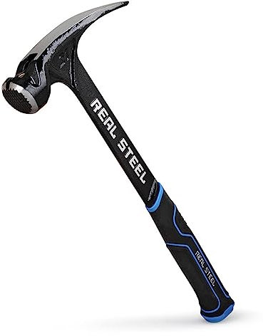 Real 0517 Ultra de acero martillo de carpintero con boca fresada), 21 oz