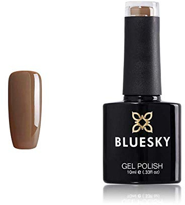 Bluesky Gel Nail Polish, Mud A020, Chocolate Brown, Long Lasting, Chip Resistant, 10 ml (Requires Drying Under UV LED Lamp)