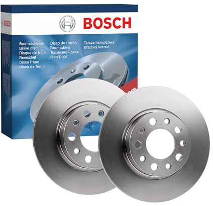 Juego de 2 Discos de Freno Bosch BD1155 - Discos Macizos de 278 mm - Eje Trasero - Certificación ECE-R90 - Frenado fiable, Rendimiento Estable, Protección Anticorrosión - 1 Juego de 2 Discos