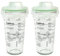 GLASSLOCK (2X PC-318-SD. 2X 450ml Shaker aus Glas - Shaker Typ - Bis 300ml beschriftet