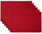 DII Basic Everyday Gerippte Tischset 100% Baumwolle Tischset 13x19 Tango Red 6-teilig