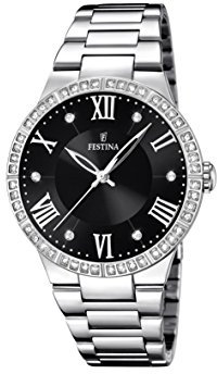 Festina Damen Analog Quarz Uhr mit Edelstahl Armband F16719/2