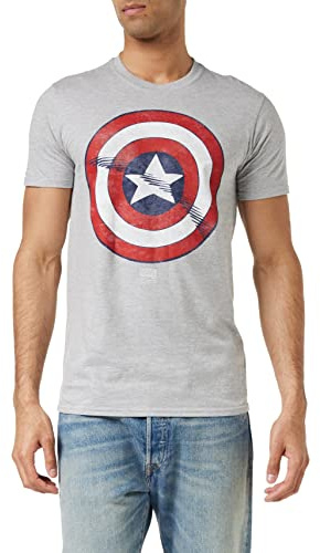 Marvel Captain America Shield Camiseta Hombre (Pack de 1)