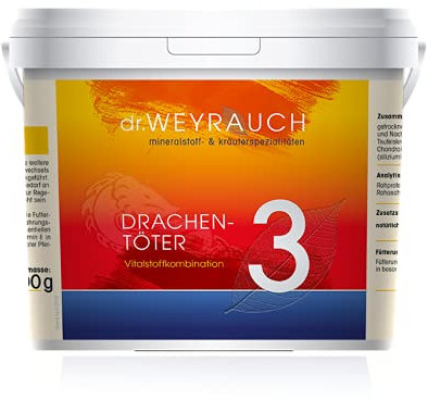 Dr. Weyrauch Nr. 3 Drachentöter | 1,5 kg | Ergänzungsfuttermittel für Pferde | Mit Nachtkerzensamen
