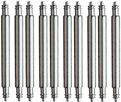 10 Zehn Stück 20mm Eichmüller Premium Edelstahl Federstege 1,78mm Ø für Uhren Armbänder Spring Bar Pins Ersatzstifte - passend für viele Armbanduhren