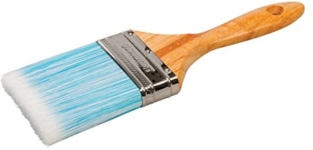 Silverline Synthetic Paint Brush 75mm / 3 (718107), Blue, White, Silver, Wooden Handle