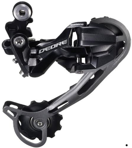SHIMANO Deore SGS RD-M592 - Desviador Trasero (9 velocidades, Jaula Larga, Negro)