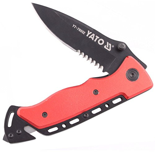 YATO YT-76052 - cuchillo plegable con hoja negro