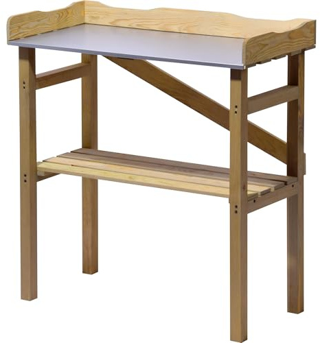 dobar 29052FSC Table de Plantation Robuste FCS imprégné de pin FSC, 40 x 86 x 80 cm