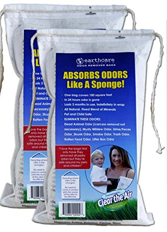Earth Care Odor Removing Bag Stinky Smells Pet Odor etc (2 Pack)