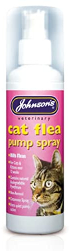 Johnson's Vet Cat Flea Pump Spray, 100 ml, Clear