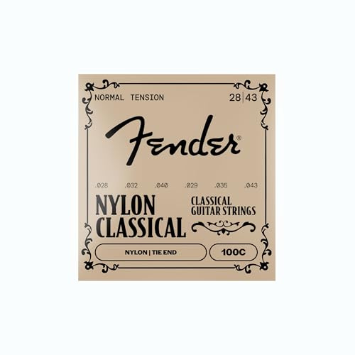 Fender BQ Nylonsträngar Klassisk Gitarr 12-pack Akustisk | 12x set storpack, nylonsträngar för akustisk och klassisk gitarr, nybörjarvänlig, jämn ton, prisvärt multipack
