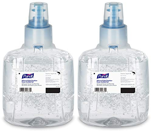 Purell Advanced Green Certified Hand Sanitizer Gel, 1200 mL Sanitizer Refill for Purell LTX Touch-Free Dispenser (Pack of 2) - 1903-02