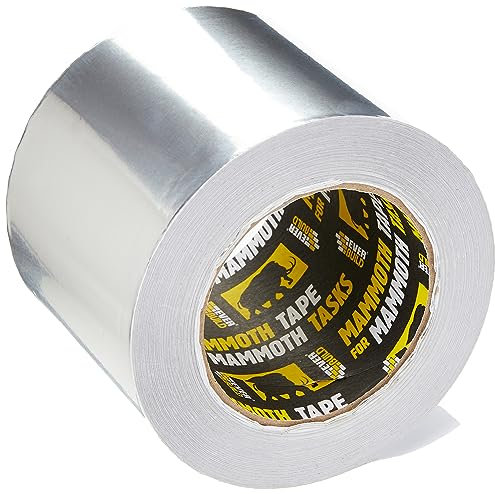 Everbuild Mammoth Aluminium Tape – Heat Resistant to 180°C – Light Reflective – Excellent Moisture Resistance – Silver – 100mm x 45m