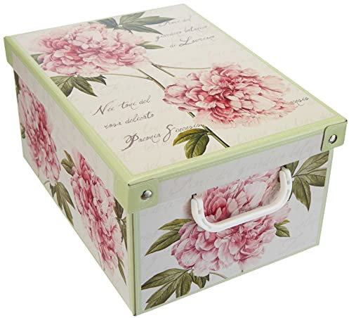Collection Small Peonies, decorative storage box, cardboard storage boxes with lids , storage boxes with lids and Handles, clothes storage, toy box storage, storage baskets, teddy storage,