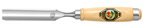 Kirschen 1431024 Firmer Gouge with Horn Beam Handle, Beige/Silver, 24 mm