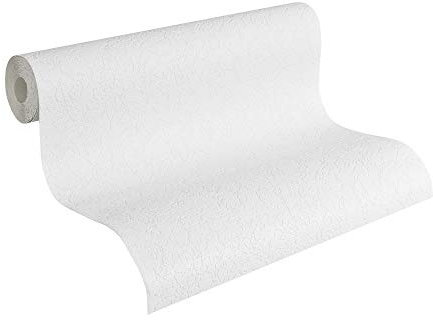 A.S. Création stuktu rpro fil Papier peint Simply White Papier peint 10,05 x 0,53 m Blanc fabriqué en Allemagne 282910 2829–10