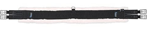 Shire Equestrian Sangle de Selle élastique Fourrure synthétique Noir/Beige 105 cm