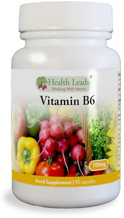 Vitamin B6 (Pyridoxine) 100mg x 90 Capsules - Magnesium Stearate Free!