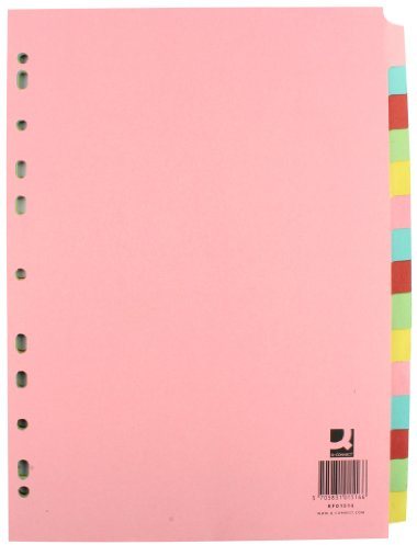 Q-Connect A4 15 Part Subject Divider KF01516 - Multicolor