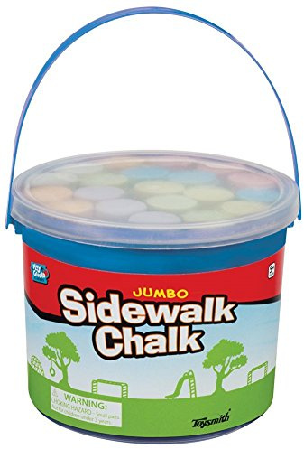 Toysmith Jumbo Sidewalk Chalk, Assorted Colors (Packaging May Vary), For Boys & Girls Ages 3+