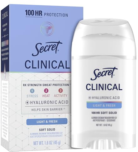 Secret Clinical Strength Antiperspirant and Deodorant Soft Solid, Light & Fresh, 1.6 Oz.