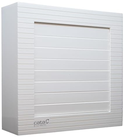 Cata Extractor B-12 Matic Con Apertura y Cierre Automático Protector Térmico y Nivel Sonoro Mínimo de 43 db Potencia 20W Color Blanco