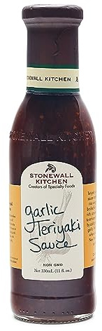 Stonewall Kitchen Garlic Teriyaki Sauce, 330 ml mild, exotic-spicy BBQ sauce, great for marinating and glazing