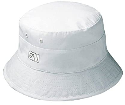 Gunn & Moore GM | Cricket Floppy White Hat | Fully Lined | 100% Cotton | X-Large - to Fit Head 62 cm Circumference