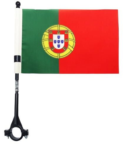 AZ FLAG Drapeau Vélo Portugal 21x15 cm Portugais Polyester Léger Hampe