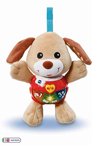 Vtech Baby Little Singing Puppy, English | Three light-up buttons teach numbers, feelings, objects and phrases through musical play. Ages 3-18 months