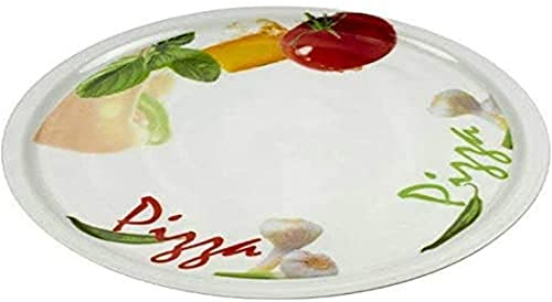 Cosy Trend 722110 Tomato Pizza Plate, Ceramic, Diameter 30 cm, Porcelain, Multi-Coloured