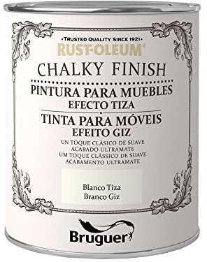 Bruguer Rust-Oleum Chalky Finish - pintura para muebles Blanco Tiza, 125ml