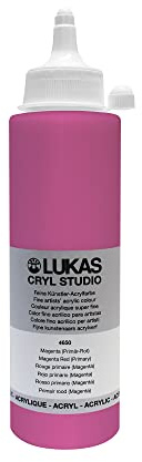 LUKAS Cryl Studio 250ml Premium Quality Acrylic Paint - Magenta (Primary Red)