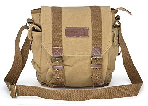 Gootium Unisex Messenger Bag, Shoulder Purse Crossbody Satchel Umhängetasche, Khaki