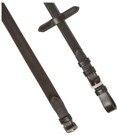 Hans Melzer Horse Equipment Zügel feingummiert, schwarz/silber, Vollblut