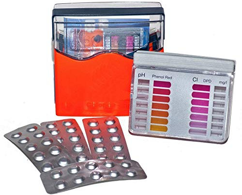 Test All Water – User-Friendly Lovibond Water Tester | Pool & Hot Tub Testing Kit with Rapid DPD No.1 & Phenol Red | Accurate Chlorine & pH Measurement, Includes Tablet Reagents for 20 Uses