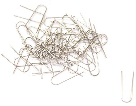 Creative Hobbies® Fusible High Temperature Nichrome Wire Jump Rings, Ornament Hanger U Hooks- 50 Piece Pack