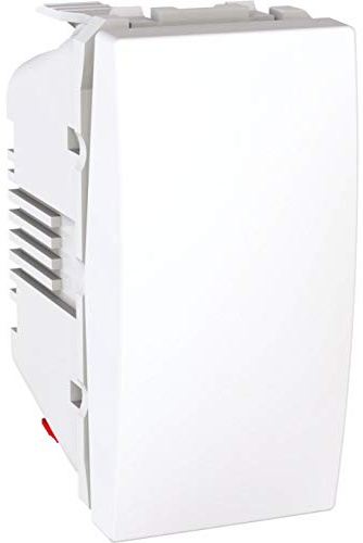 bouton poussoir no 10 a - 1 module - blanc - bornes auto - schneider unica