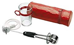 Lagrange 119902 Reisetauchsieder mit Aufbewahrungstasche, Glas, 300 W