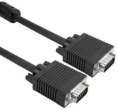 VulTech SVM05 Cavo VGA 5Mt 15 Pin, Full HD/1080p, Compatibile con 3D, connettore VGA a VGA, collega PC con Monitor/schermi a Tubi/televisori, contatti placcati Oro, Nero