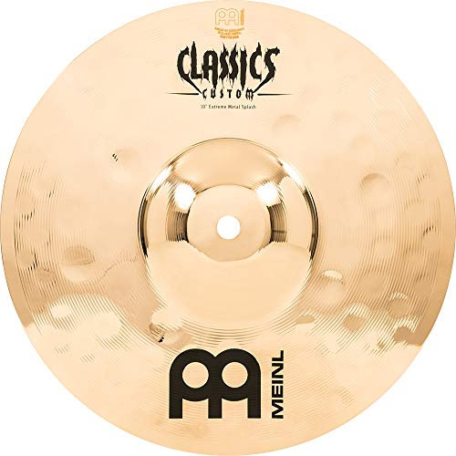 Meinl Cymbals Classics Custom Extreme Metal Plato Splash de 10 pulgadas (25,40cm) Platillos de Batería - Bronce B12, Acabado Brillante (CC10EMS-B)