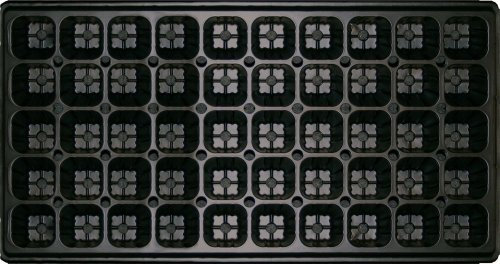 Vilmorin Lot de 3 Plaques de Culture de 50 Cellules Pots de Fleurs, Noir