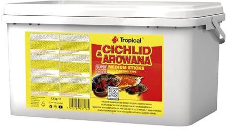 Tropical Cichlid & Arowana Medium Sticks Fiskfoder, 1.8 kg