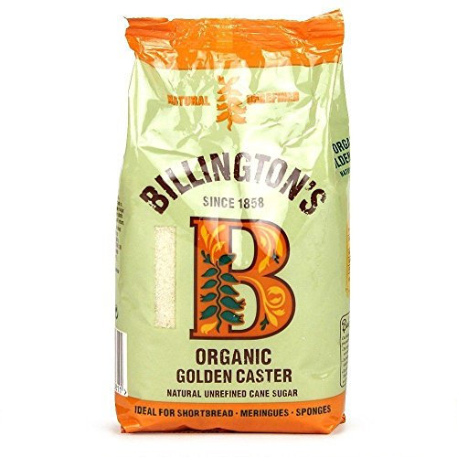Billingtons Organic Golden Caster Sugar 500g (Pack of 4)