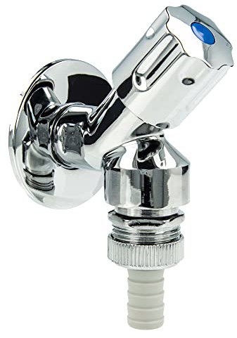 tecuro Design 22245 - Valvola per elettrodomestici da 1/2, in ottone cromato lucido