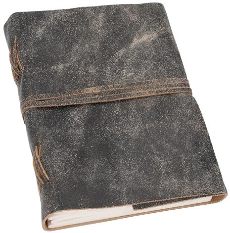 Gusti Buch Leder - Tina Notizbuch Sammelalbum Tagebuch Gästebuch DIN A5 Braun