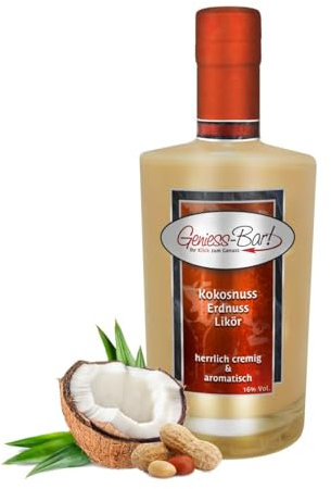 Kokosnuss Erdnuss Likör 0,7L Karibische Versuchung aus Kokos Erdnuss & Rum 16% Vol