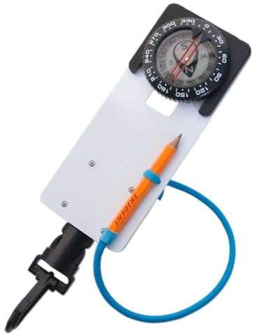 Trident Diving Slate with Retractor and Compass