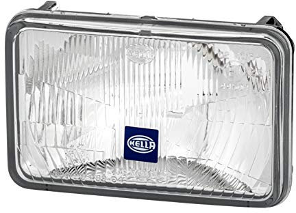 HELLA 1AB 006 977-021 Alogeno-Gruppo ottico, Faro principale, 12V, rettangolare, Numero di riferimento 12.5, Montaggio, interno, colore diffusore luce cristallino, Spina Spina piatta, Dx/Sx